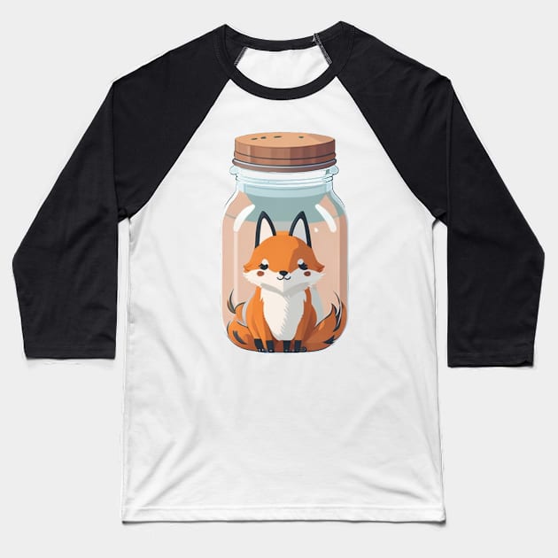 fox inside a jar Baseball T-Shirt by Majkel&Majkel